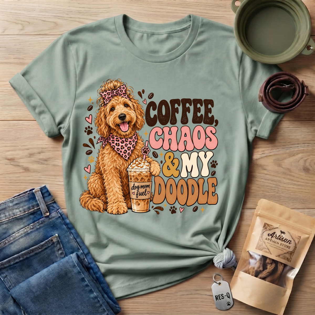 Coffee Doodle Mom T-Shirt