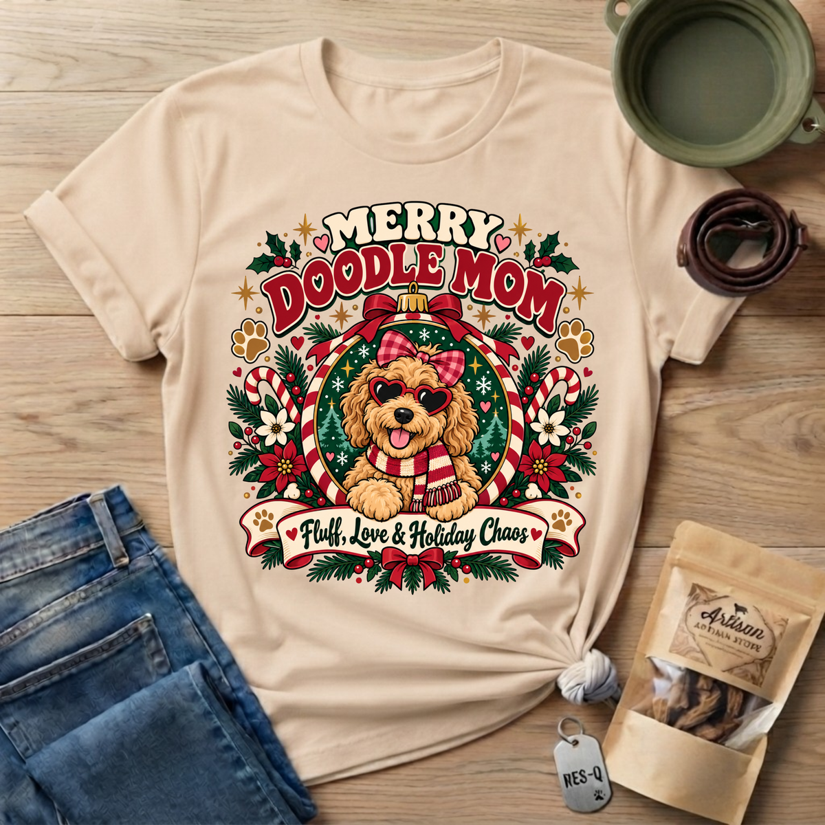 Merry Doodle Mom T-Shirt
