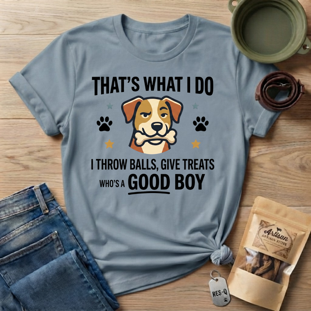 That's What I Do Throw Balls Give Treats Who's A Good Boy T-Shirt