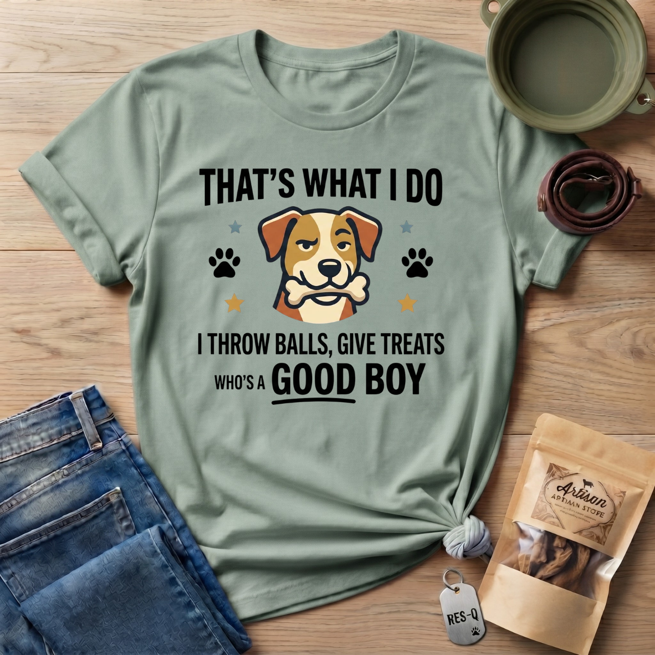That's What I Do Throw Balls Give Treats Who's A Good Boy T-Shirt