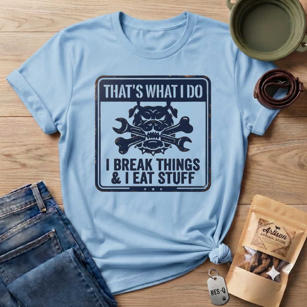 Retro That's What I Do I Break Things I Eat Stuff T-Shirt