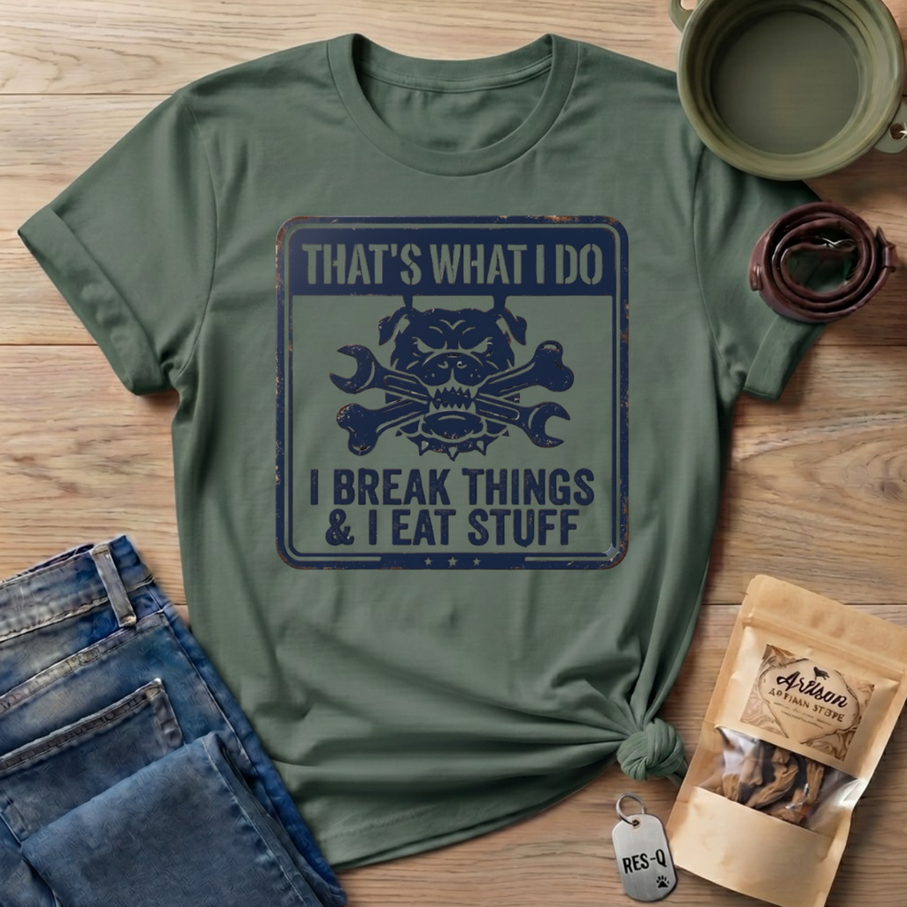 Retro That's What I Do I Break Things I Eat Stuff T-Shirt