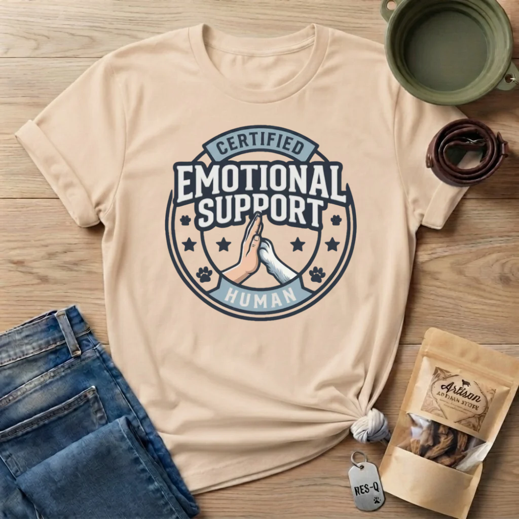 Certified Emotional Support Human T-Shirt