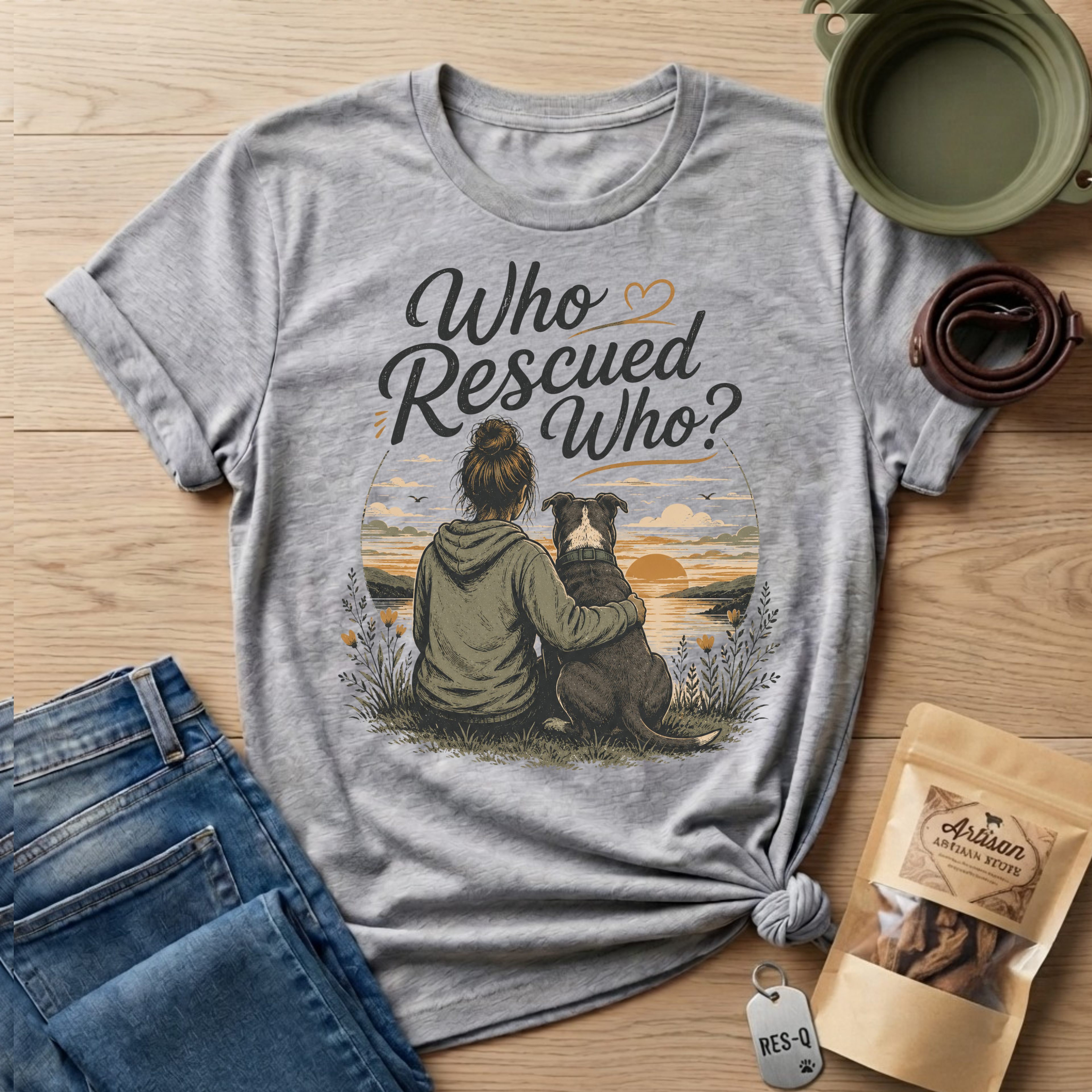 Who Rescued Who T-Shirt