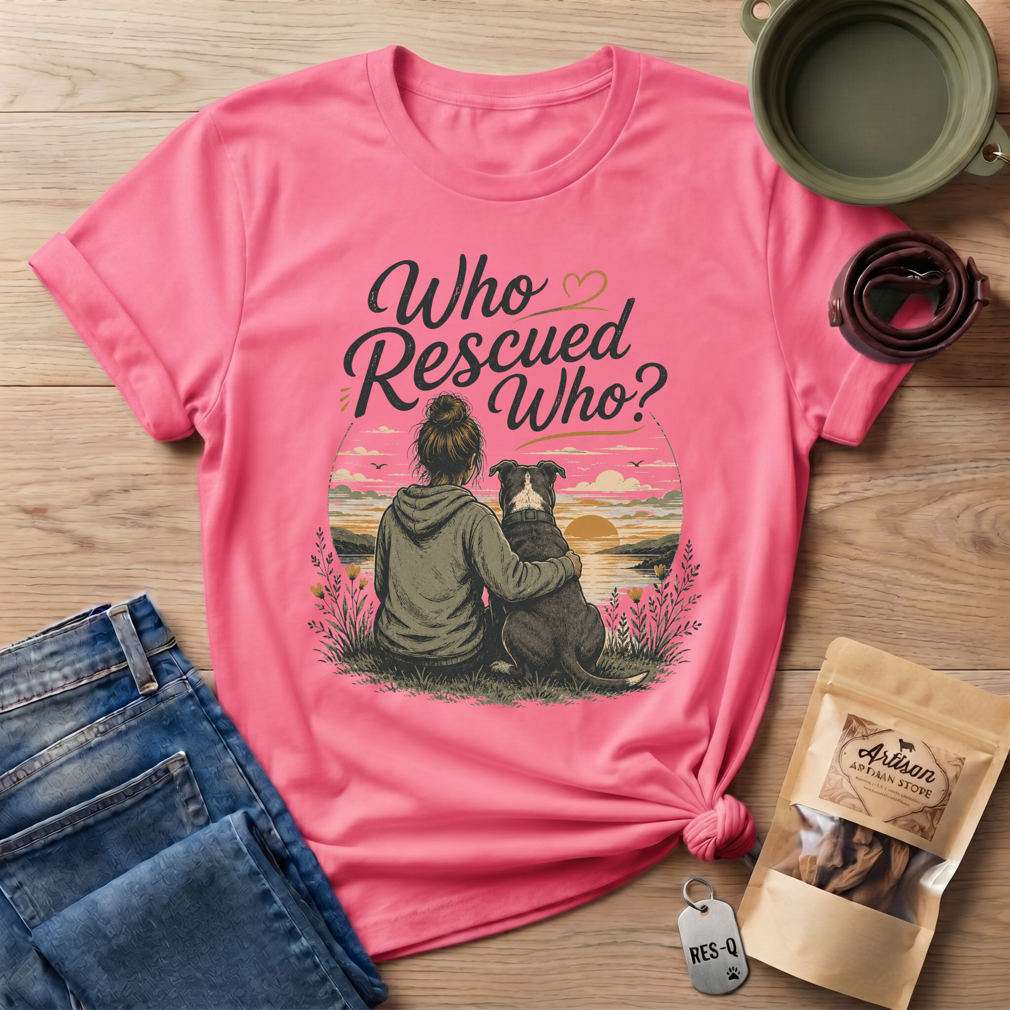 Who Rescued Who T-Shirt