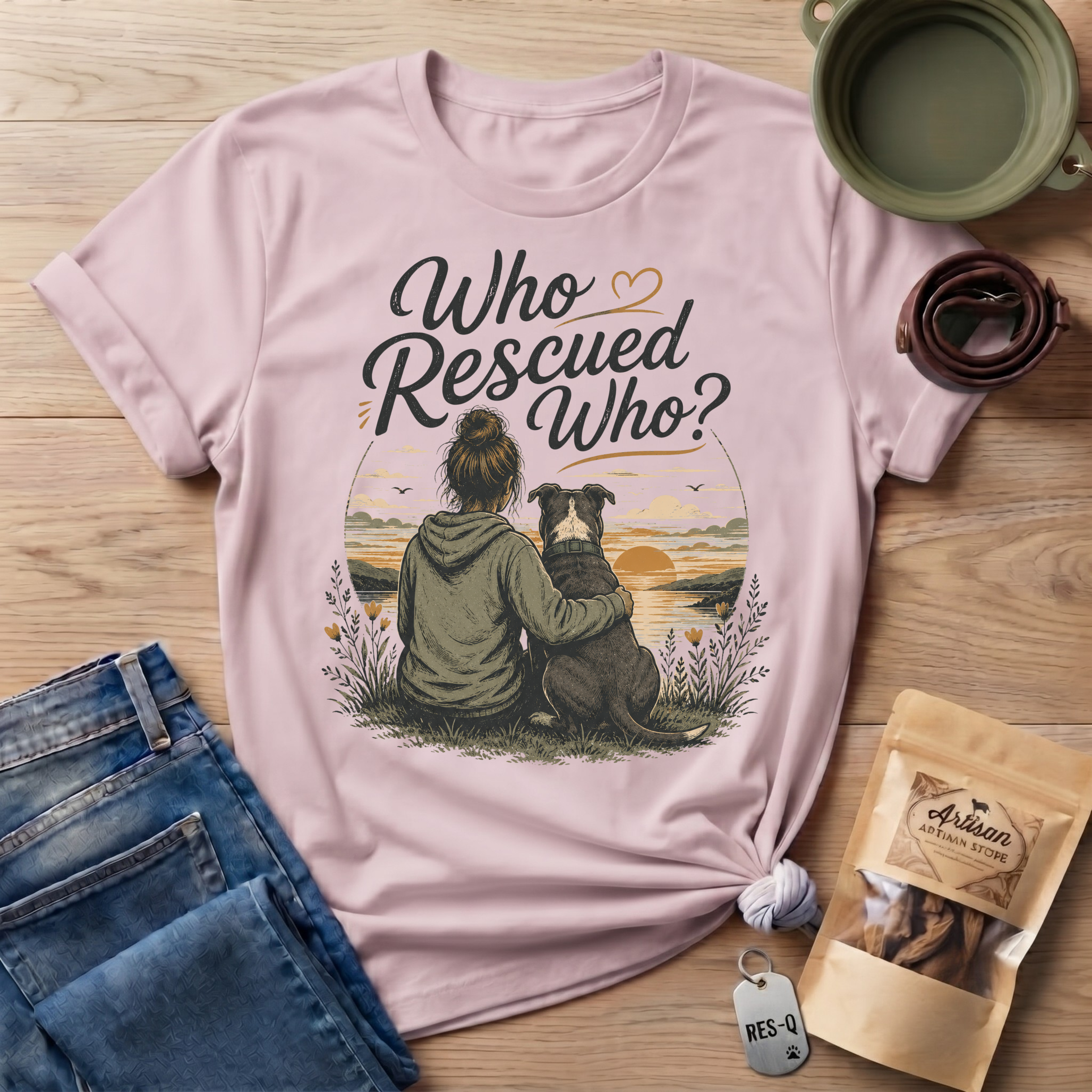 Who Rescued Who T-Shirt