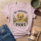 Golden Retriever My Therapist Has Four Paws T-shirt