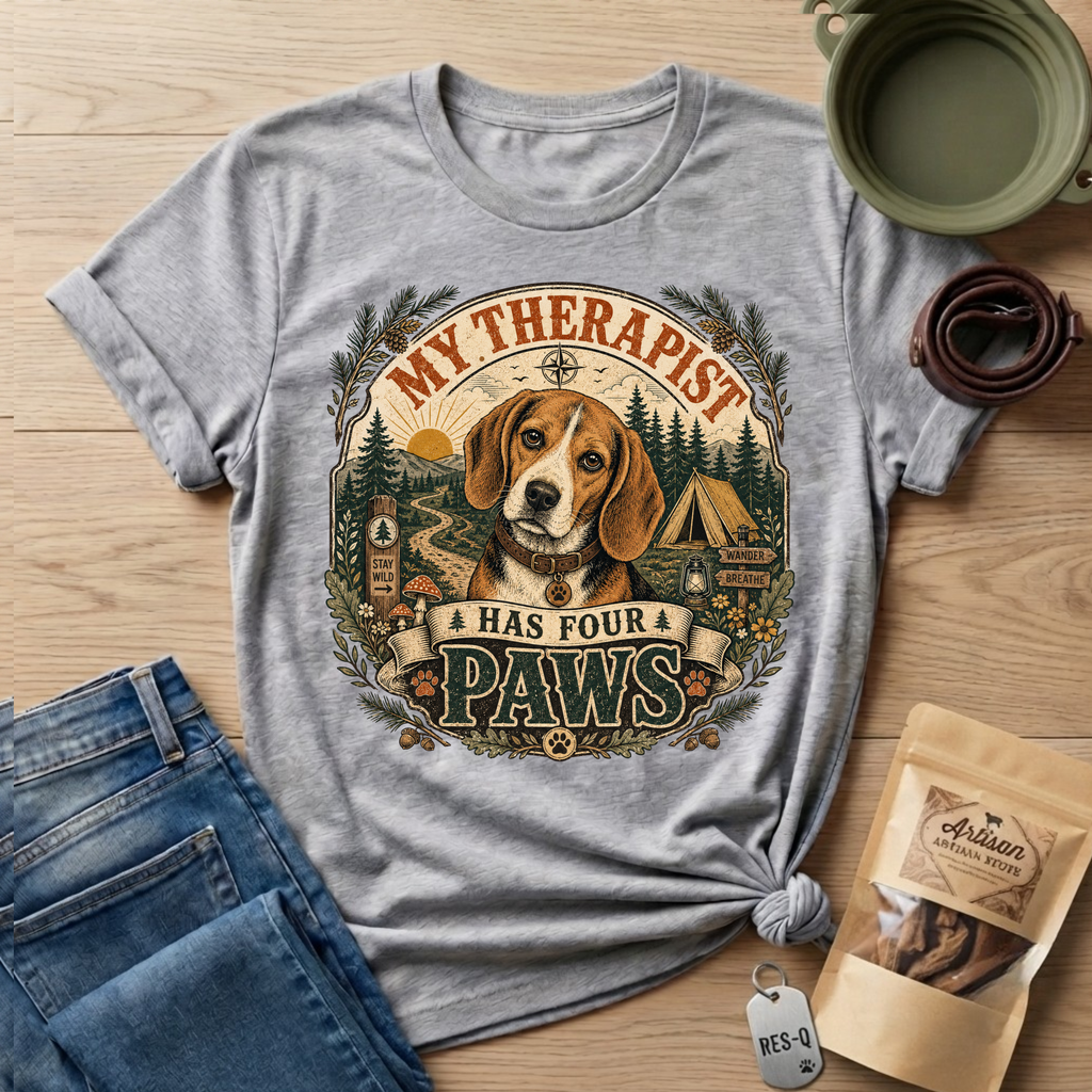 Beagle My Therapist Has Four Paws T-Shirt