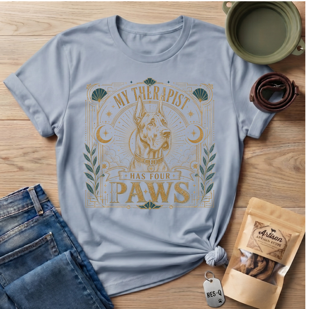 Great Dane My Therapist Has Four Paws T-Shirt