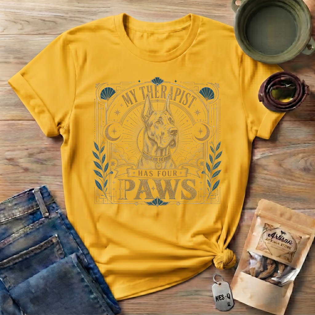 Great Dane My Therapist Has Four Paws T-Shirt