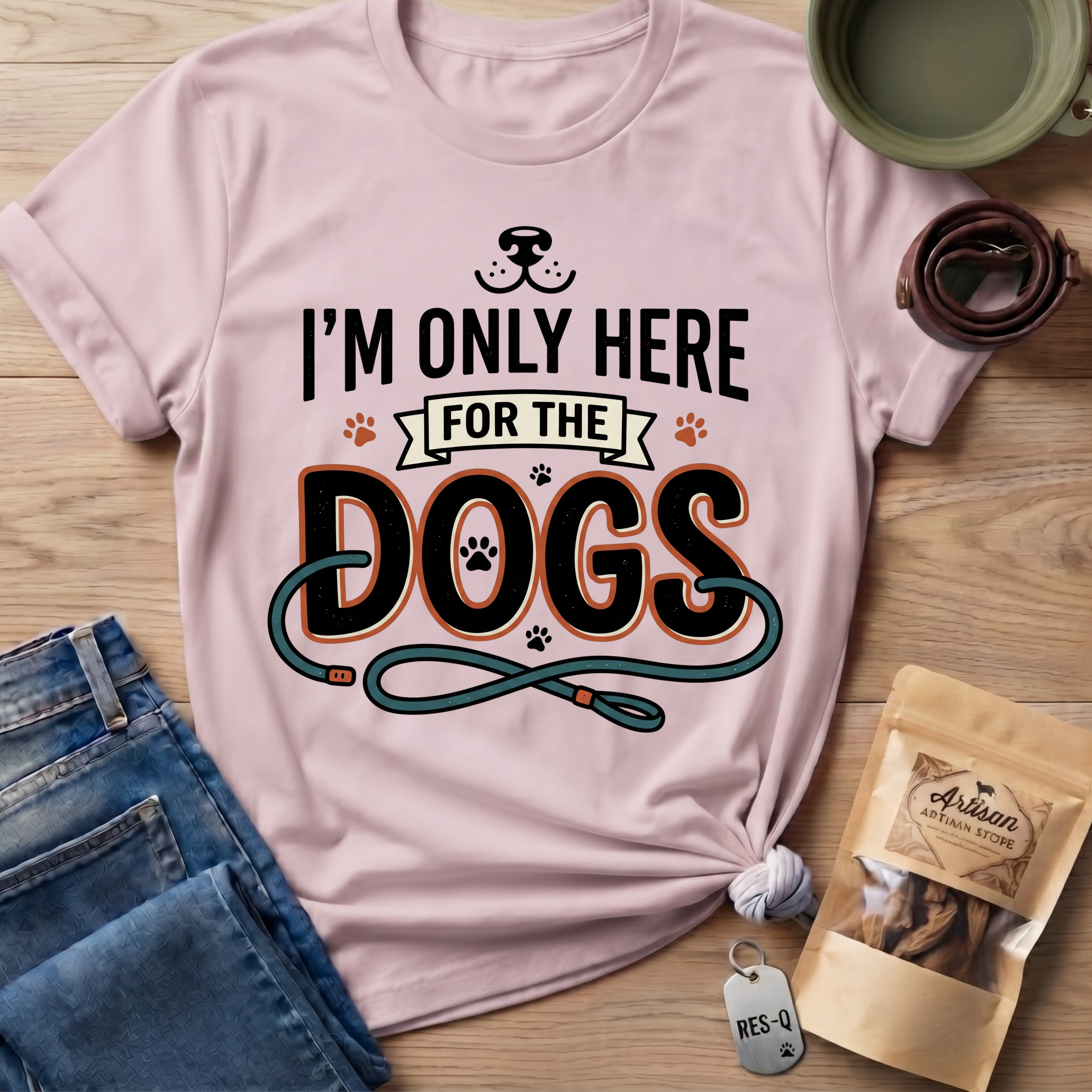 I'm Only Here For The Dogs T-Shirt