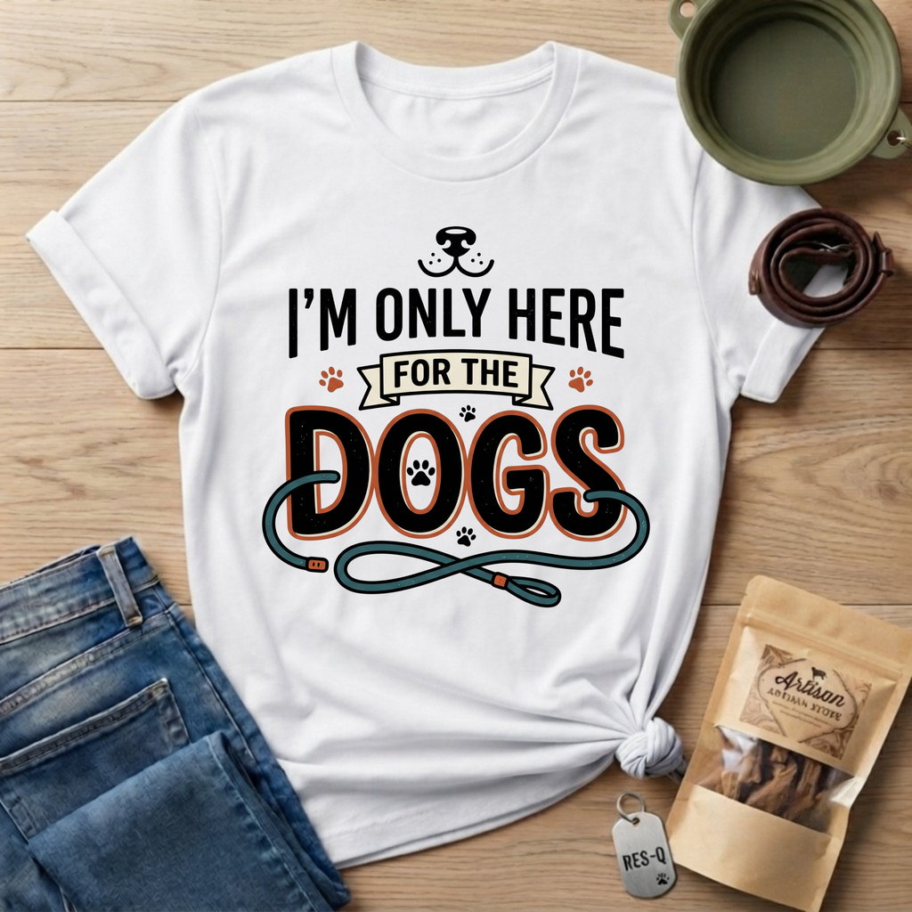 I'm Only Here For The Dogs T-Shirt