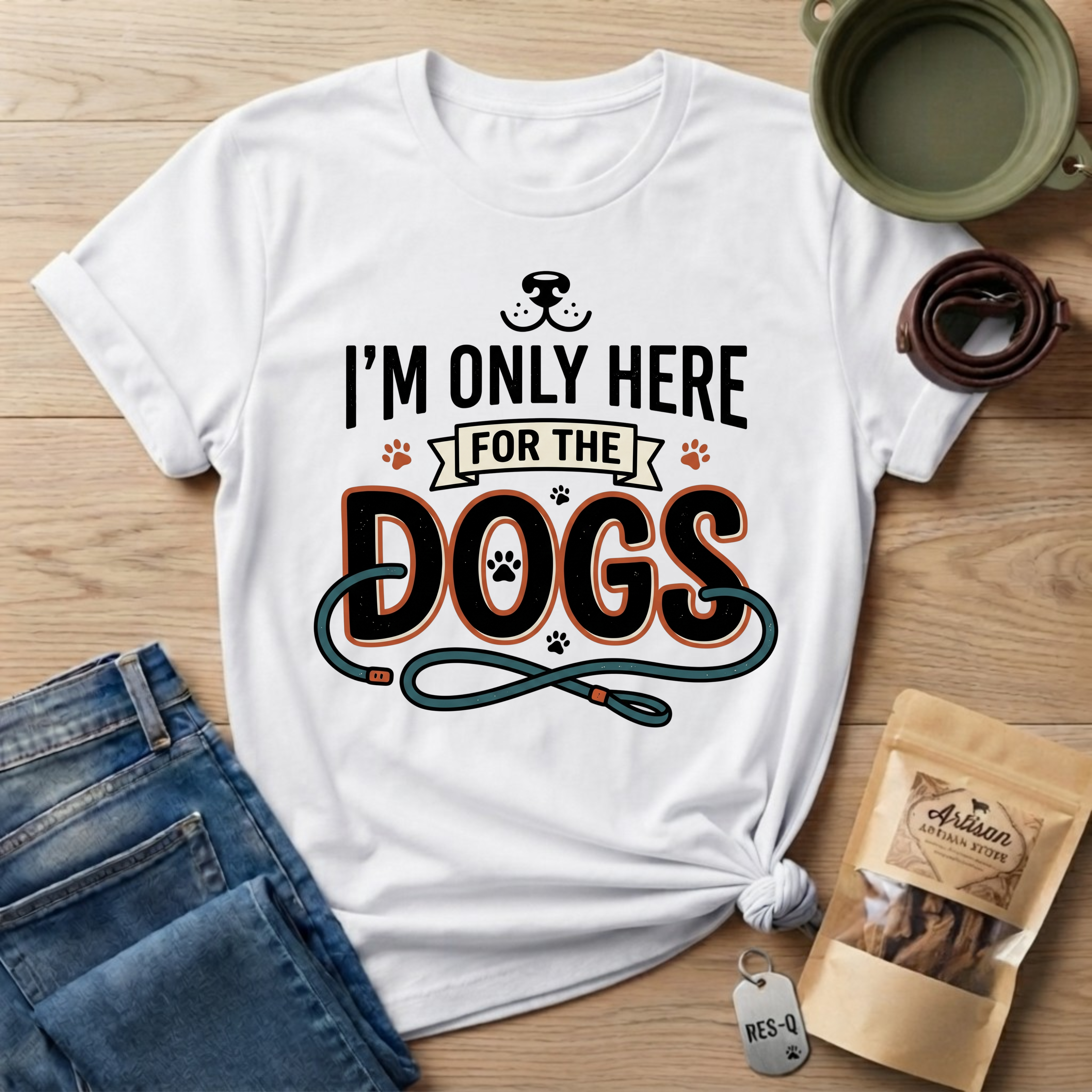 I'm Only Here For The Dogs T-Shirt