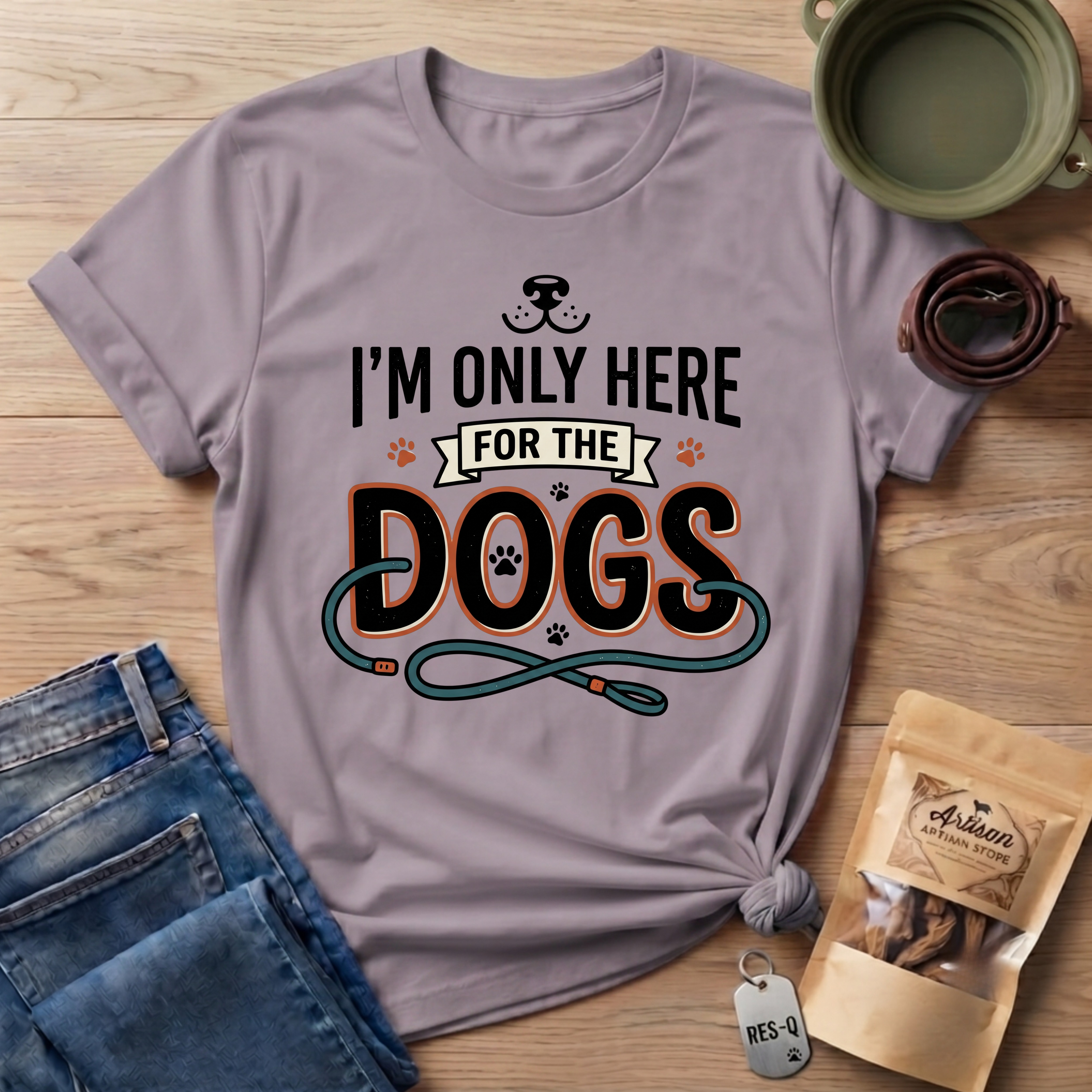 I'm Only Here For The Dogs T-Shirt