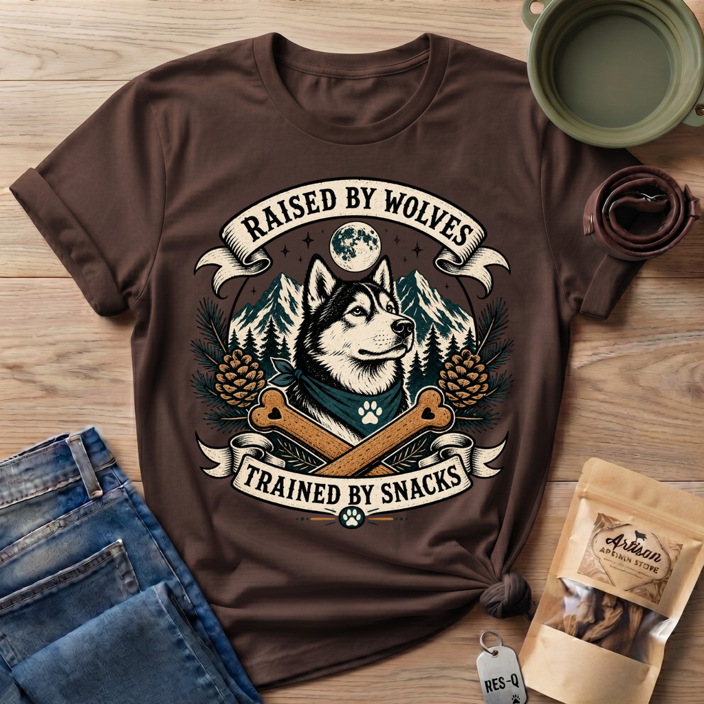 Raised By Wolves Trained By Snacks T-Shirt