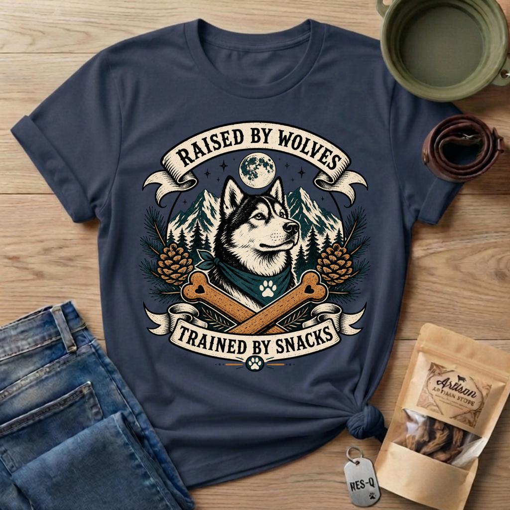 Raised By Wolves Trained By Snacks T-Shirt
