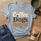 Coffee Dogs Repeat T-Shirt