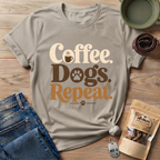 Coffee Dogs Repeat T-Shirt