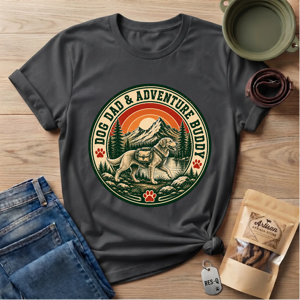 Dog Dad Adventure Buddy T-Shirt