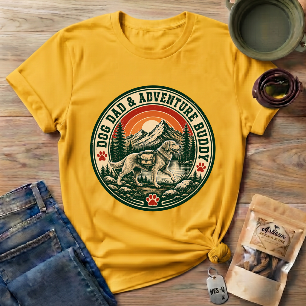 Dog Dad Adventure Buddy T-Shirt