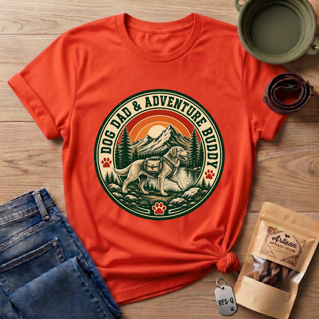 Dog Dad Adventure Buddy T-Shirt