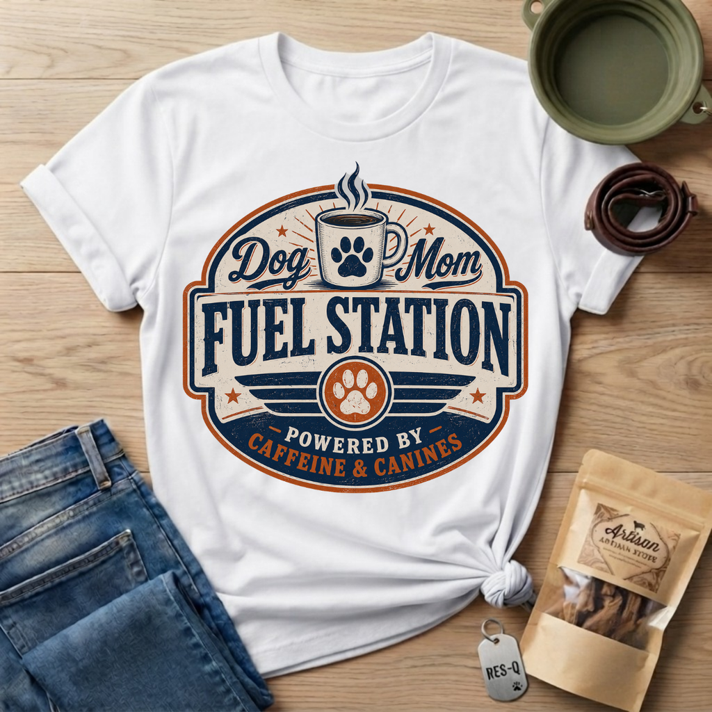 Dog Mom Fuel Station T-Shirt