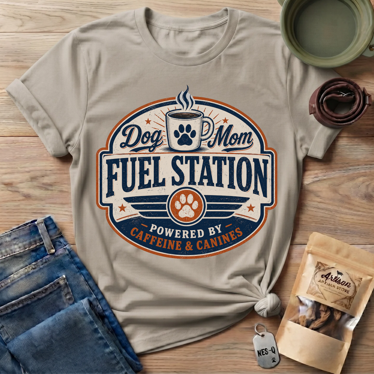 Dog Mom Fuel Station T-Shirt