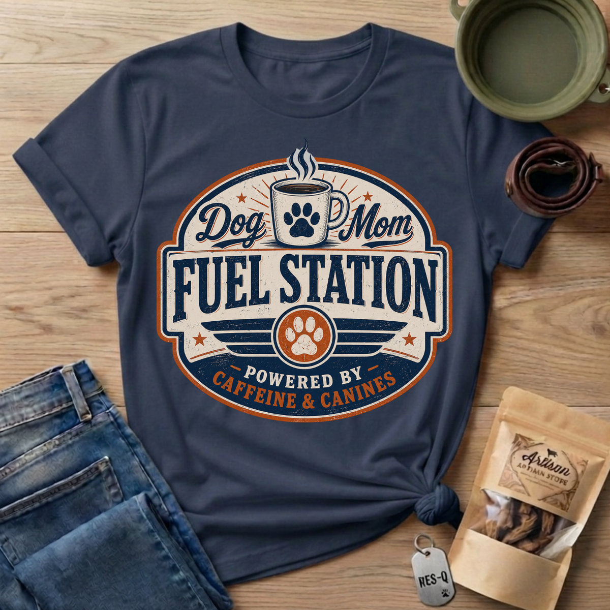 Dog Mom Fuel Station T-Shirt