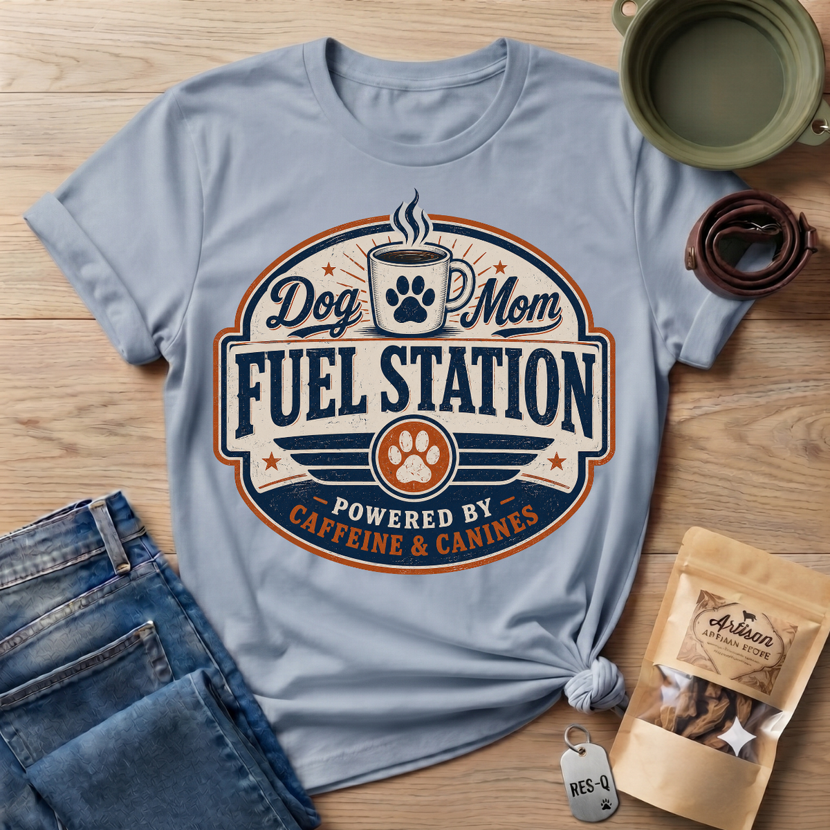 Dog Mom Fuel Station T-Shirt