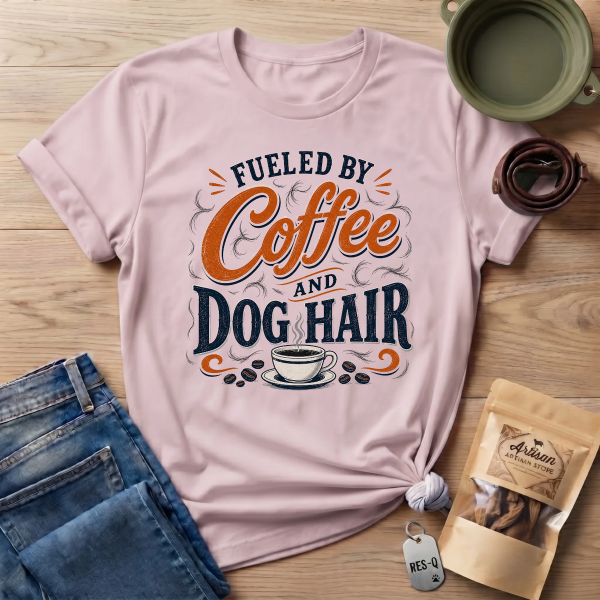 Fueled By Coffee And Dog Hair T-Shirt