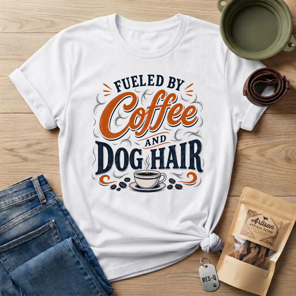 Fueled By Coffee And Dog Hair T-Shirt