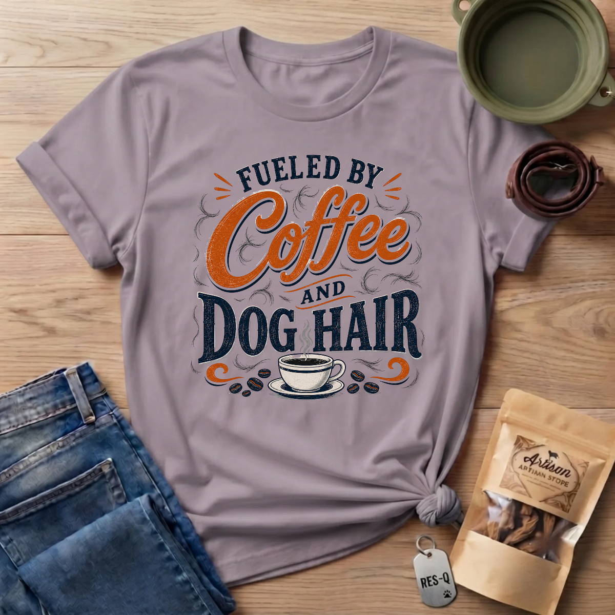 Fueled By Coffee And Dog Hair T-Shirt