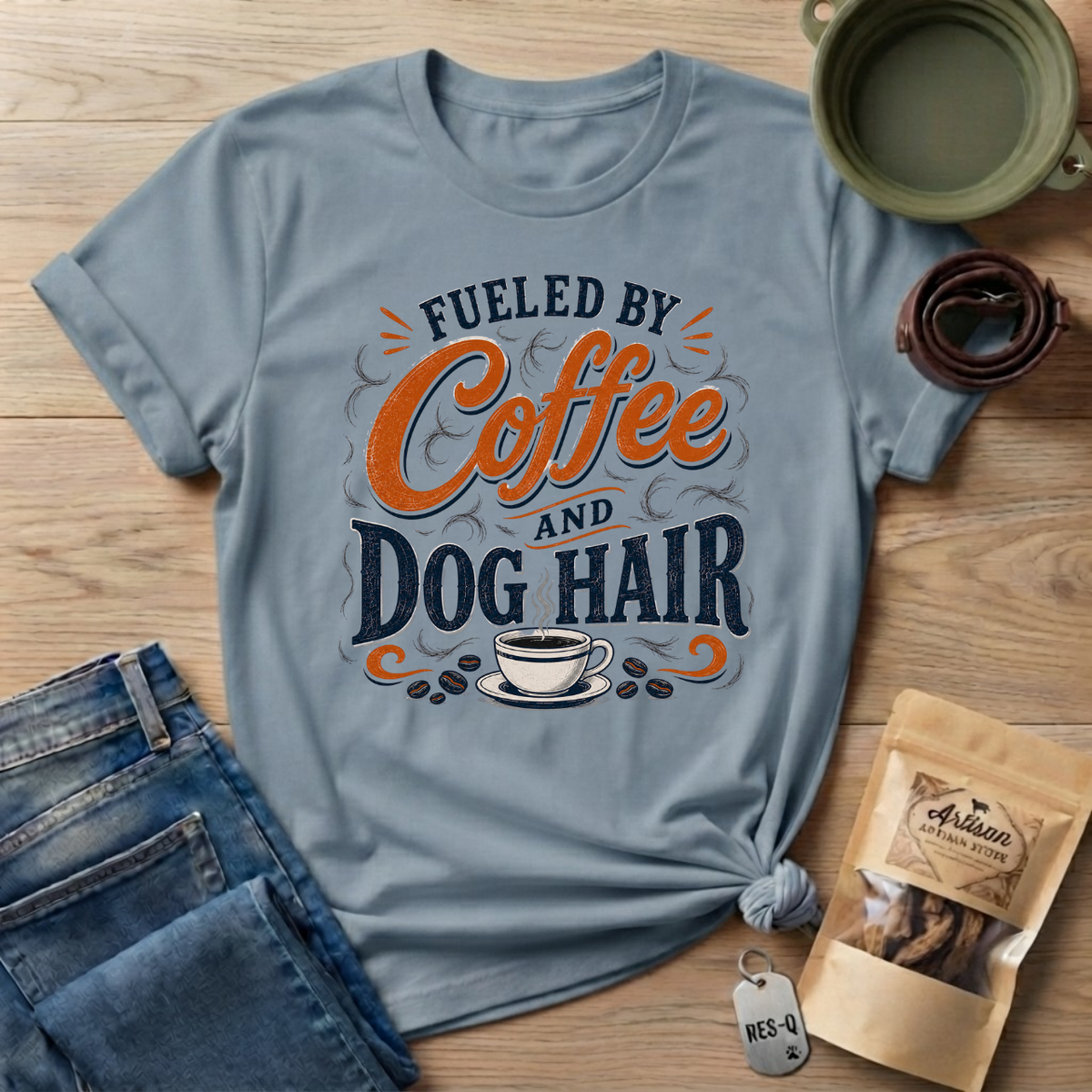 Fueled By Coffee And Dog Hair T-Shirt