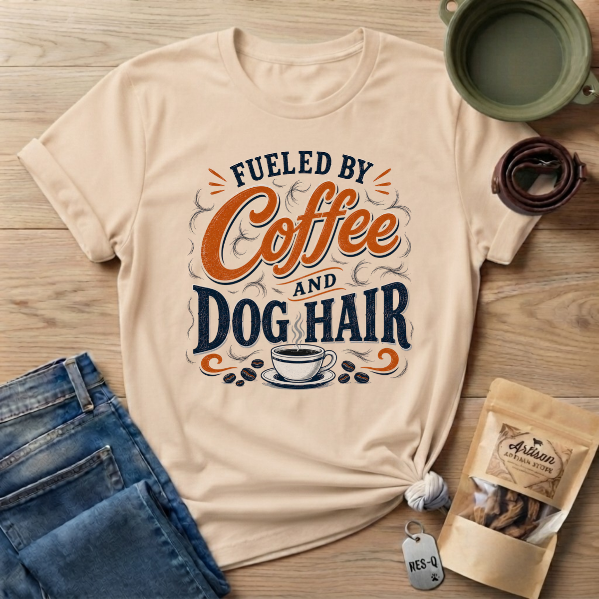 Fueled By Coffee And Dog Hair T-Shirt