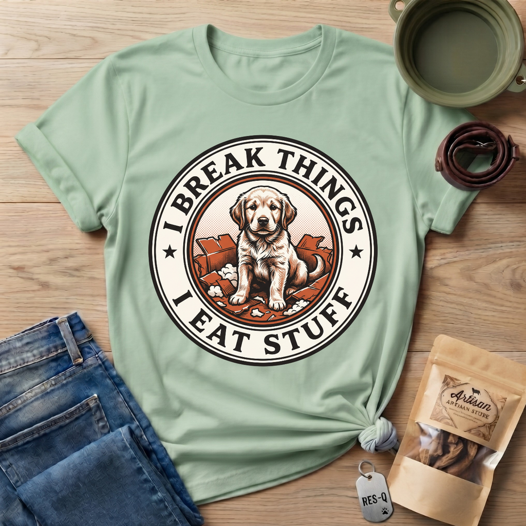 I Break Things I Eat Stuff Badge