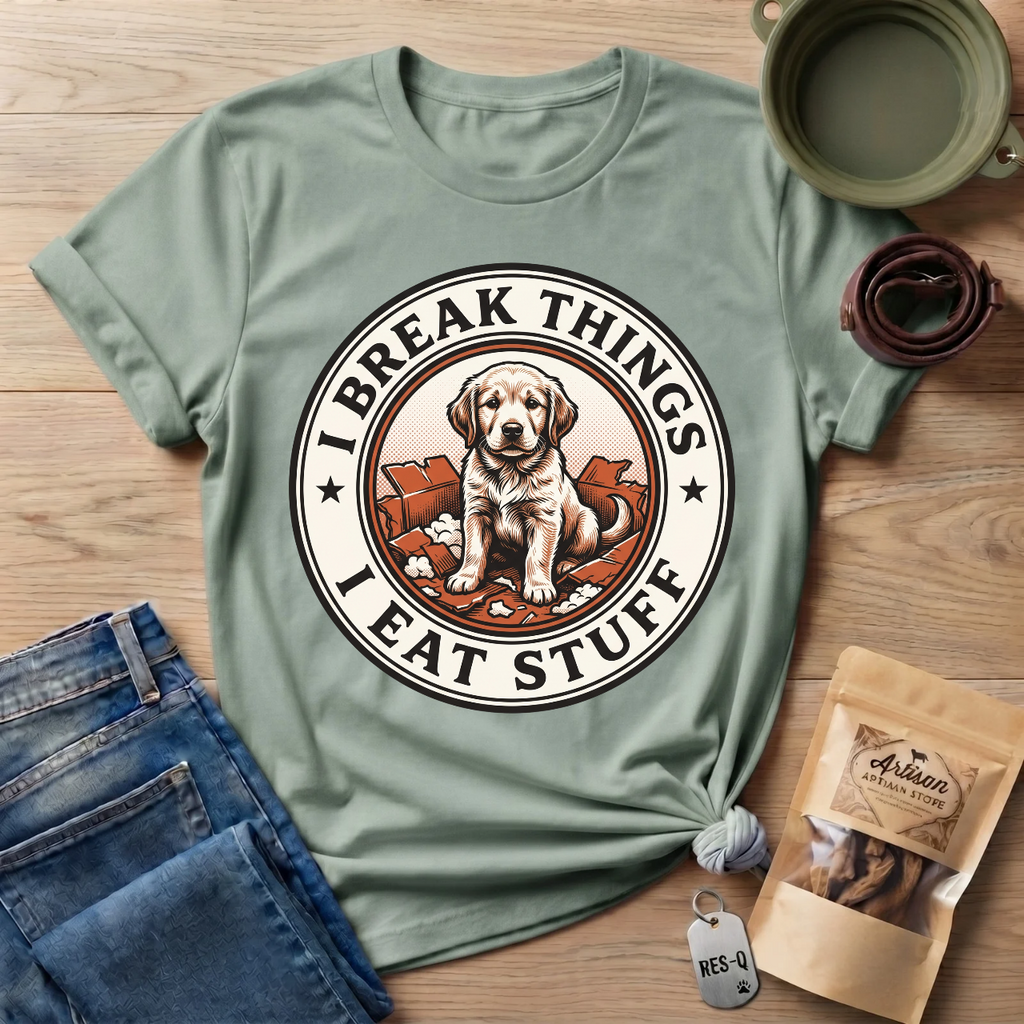 I Break Things I Eat Stuff Badge