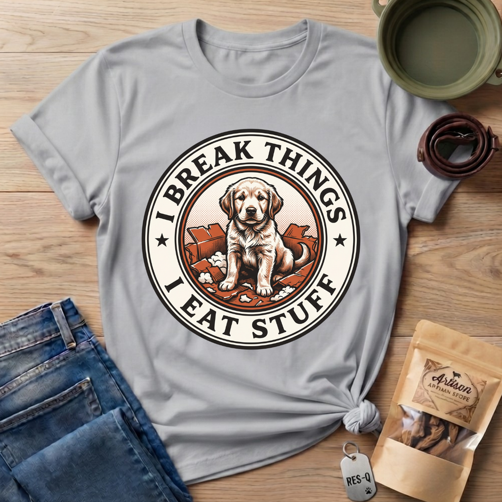 I Break Things I Eat Stuff Badge