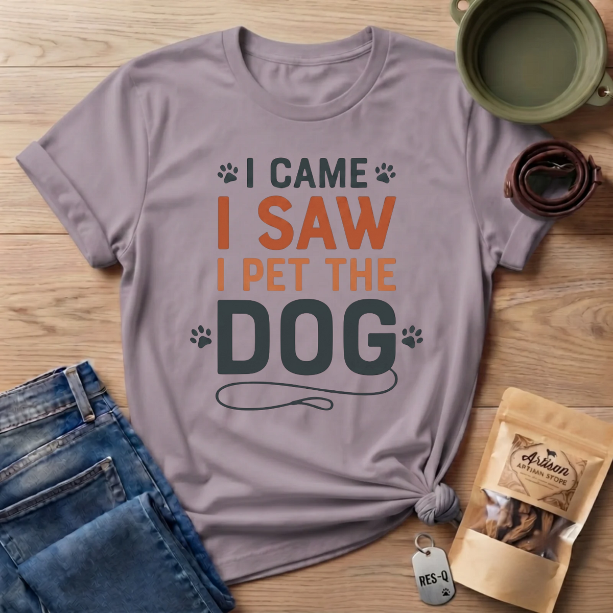 I Came I Saw I Pet The Dog T-Shirt