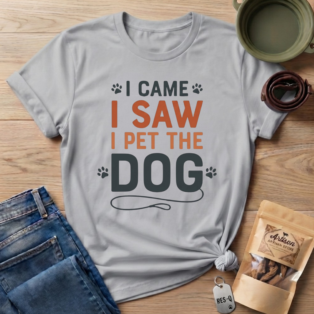 I Came I Saw I Pet The Dog T-Shirt