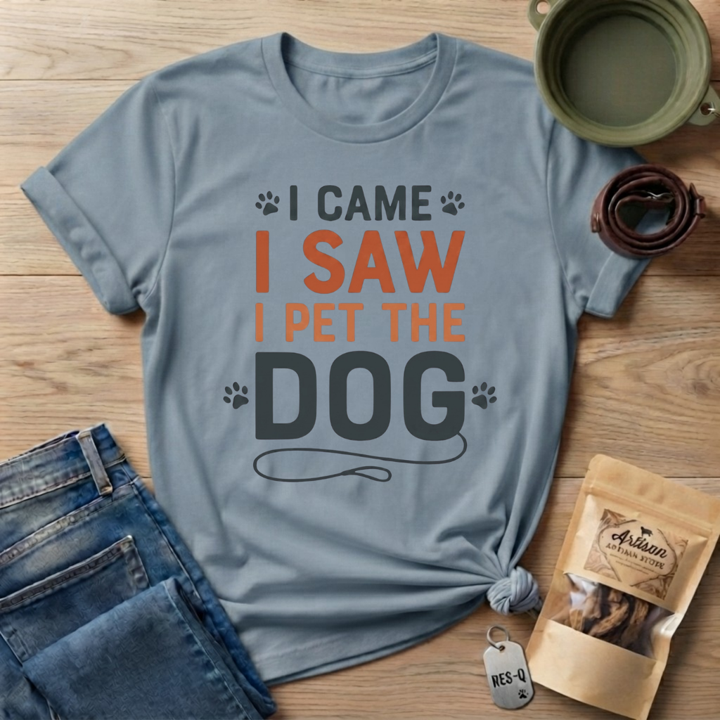 I Came I Saw I Pet The Dog T-Shirt