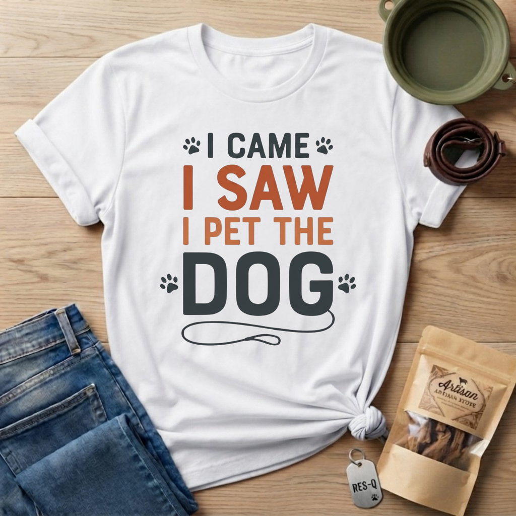 I Came I Saw I Pet The Dog T-Shirt