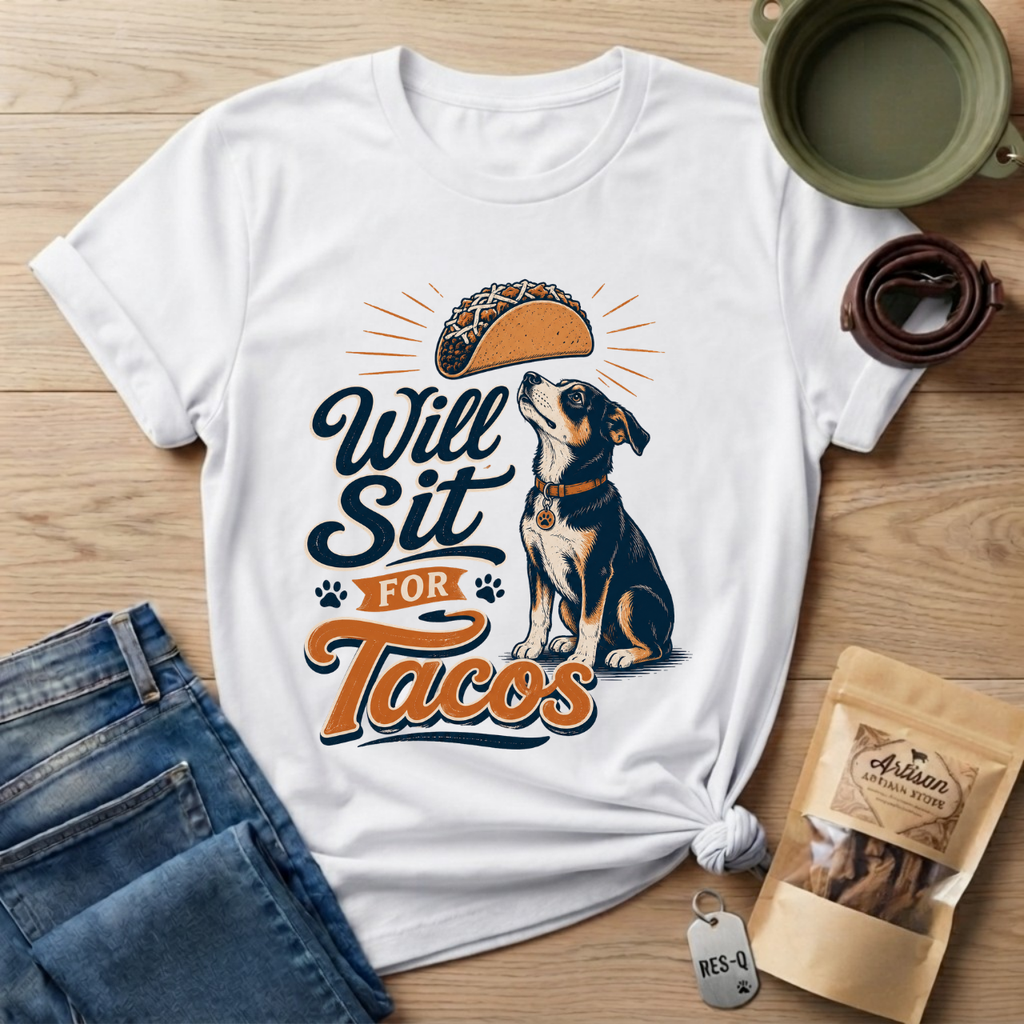 Will Sit For Tacos T-Shirt
