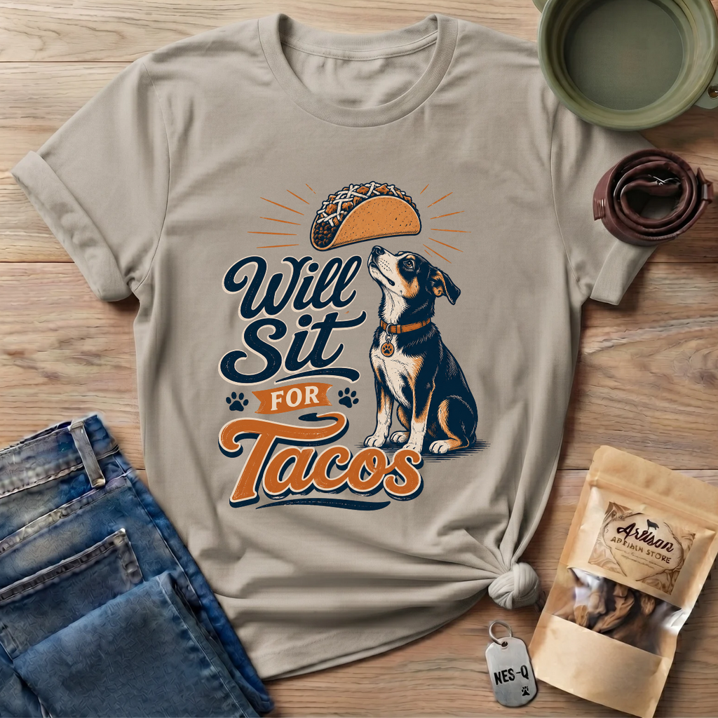 Will Sit For Tacos T-Shirt