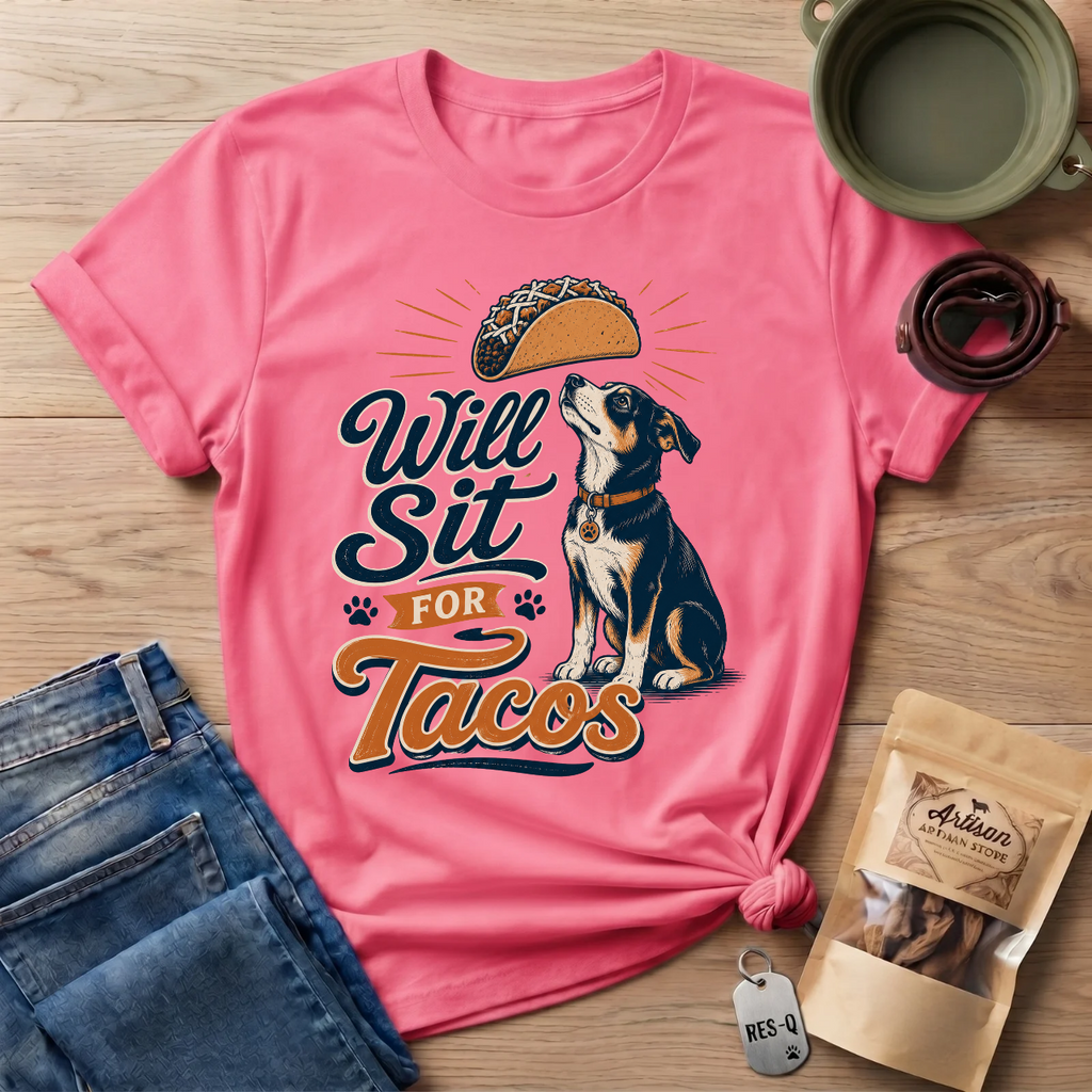 Will Sit For Tacos T-Shirt