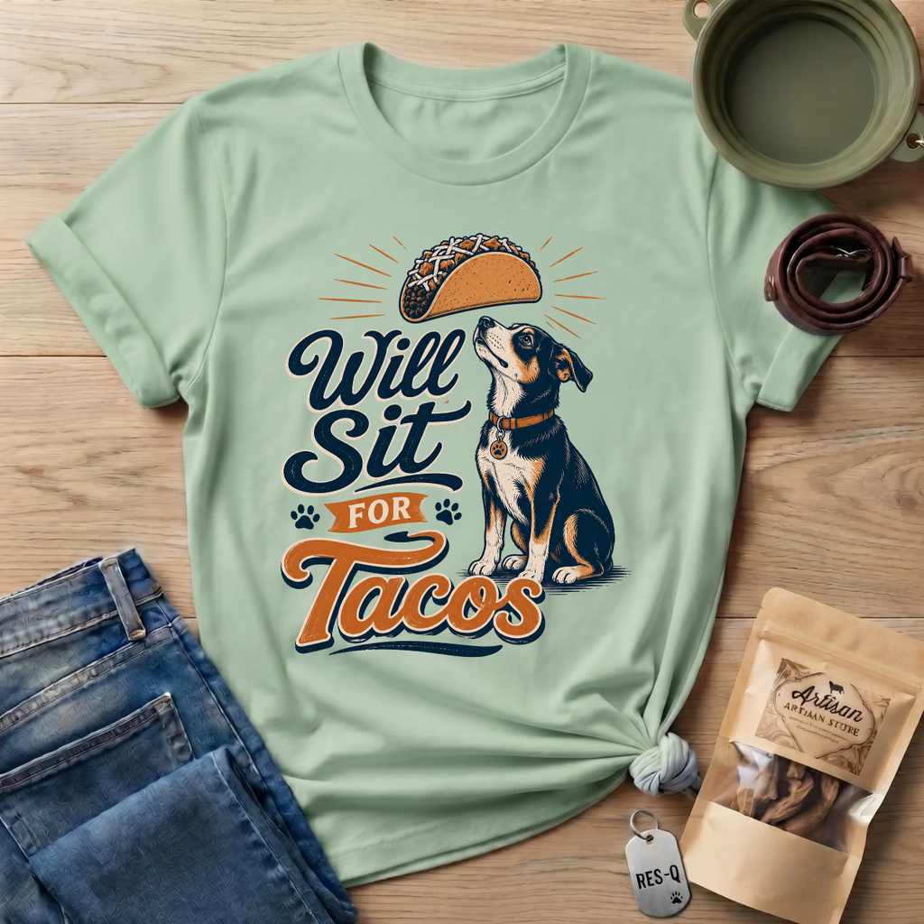 Will Sit For Tacos T-Shirt