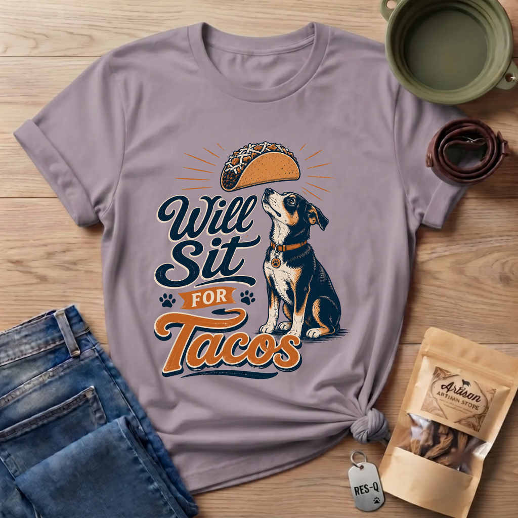 Will Sit For Tacos T-Shirt