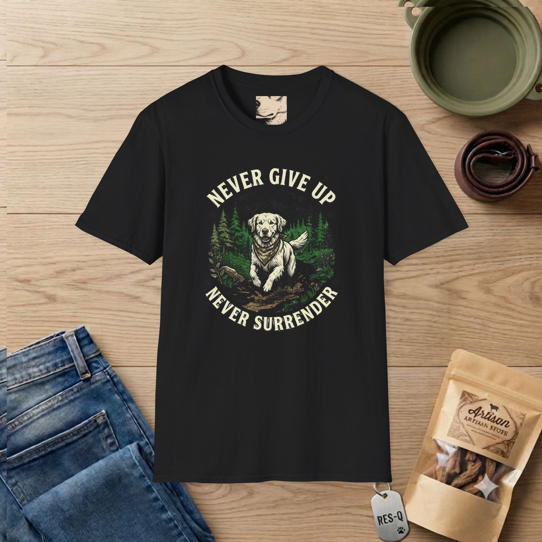 Rugged Never Give Up Never Surrender T-Shirt