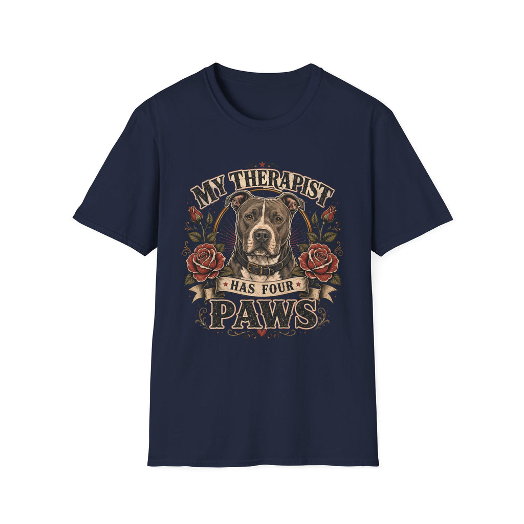 Pitbull My Therapist Has Four Paws T-Shirt
