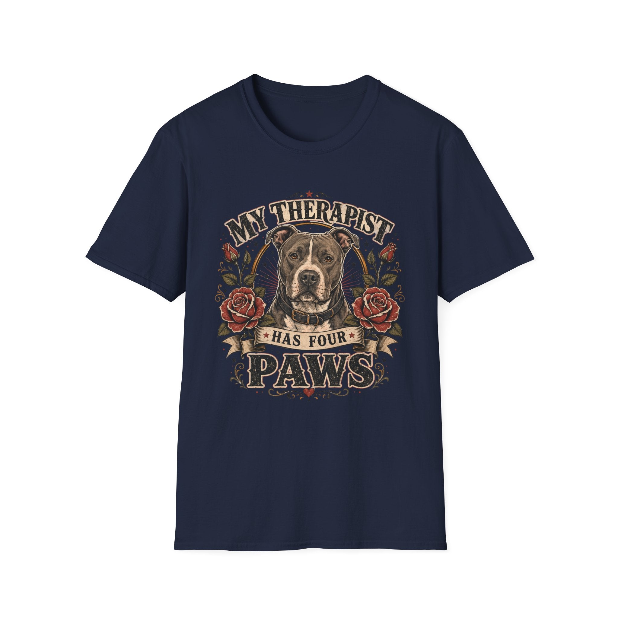 Pitbull My Therapist Has Four Paws T-Shirt