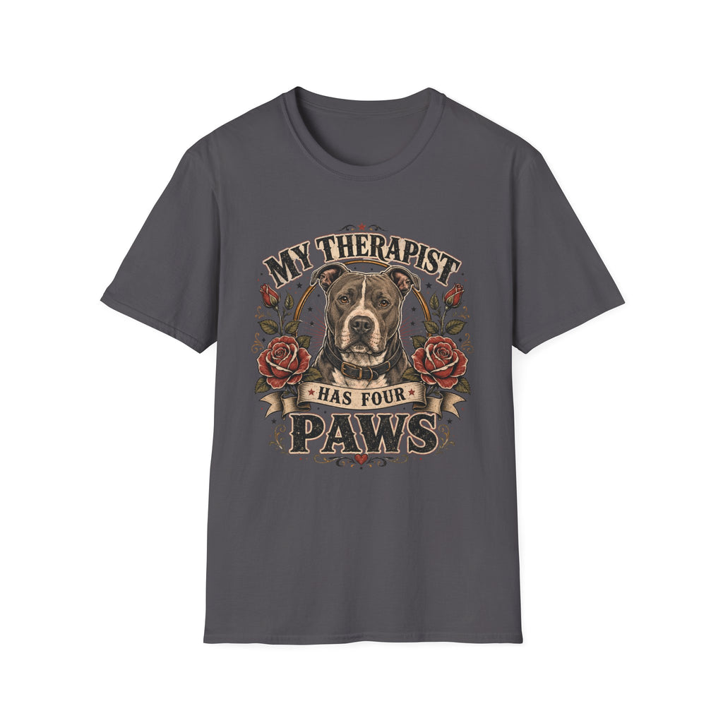 Pitbull My Therapist Has Four Paws T-Shirt